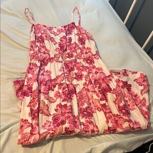 Old Navy Pink Floral Maxi Dress